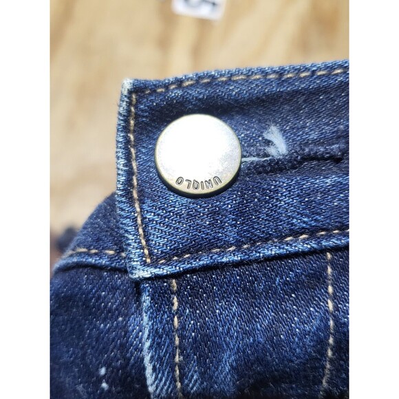 uniqlo selvedge jeans Men 32x32 Cotton Denim Blue raw Slim Straight @G5 - Picture 7 of 9